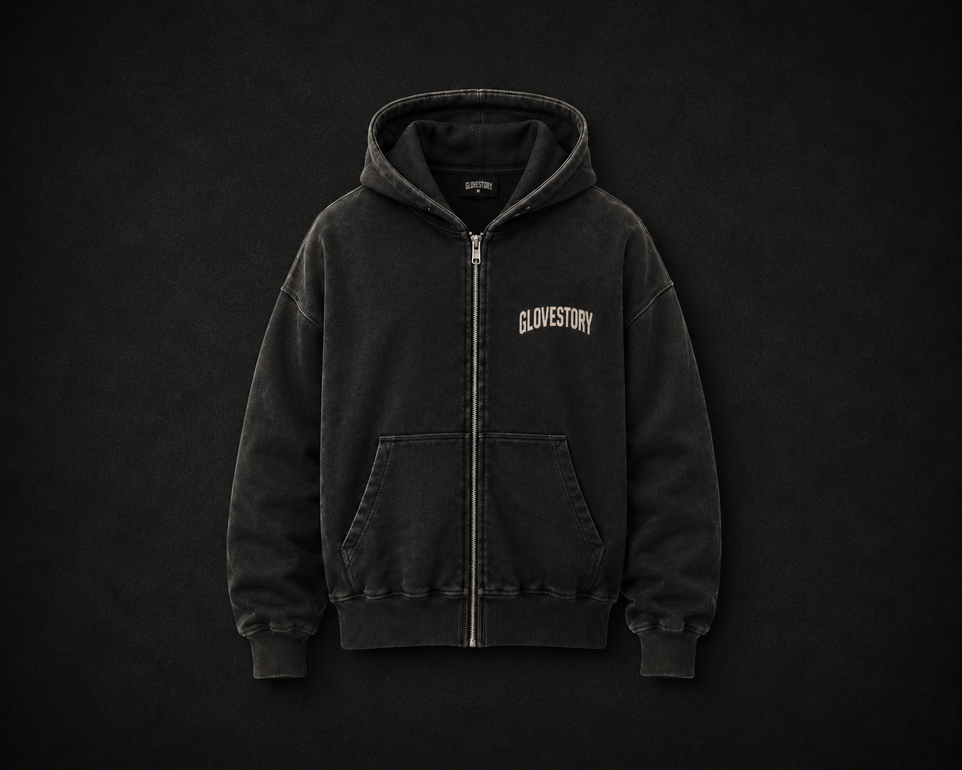 ROUND ONE — Zip Hoodie | Vintage Black